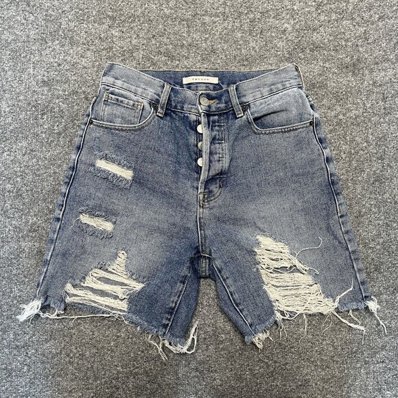 PacSun High Rise Boy Shorts Women’s 24 100% Cotton High Rise Button Fly - Picture 1 of 5